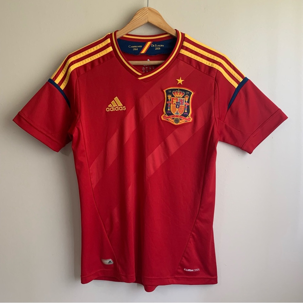 Adidas SPAIN 2011-12 Soccer Football Jersey T-Shirt Kids Size L 13-14Y